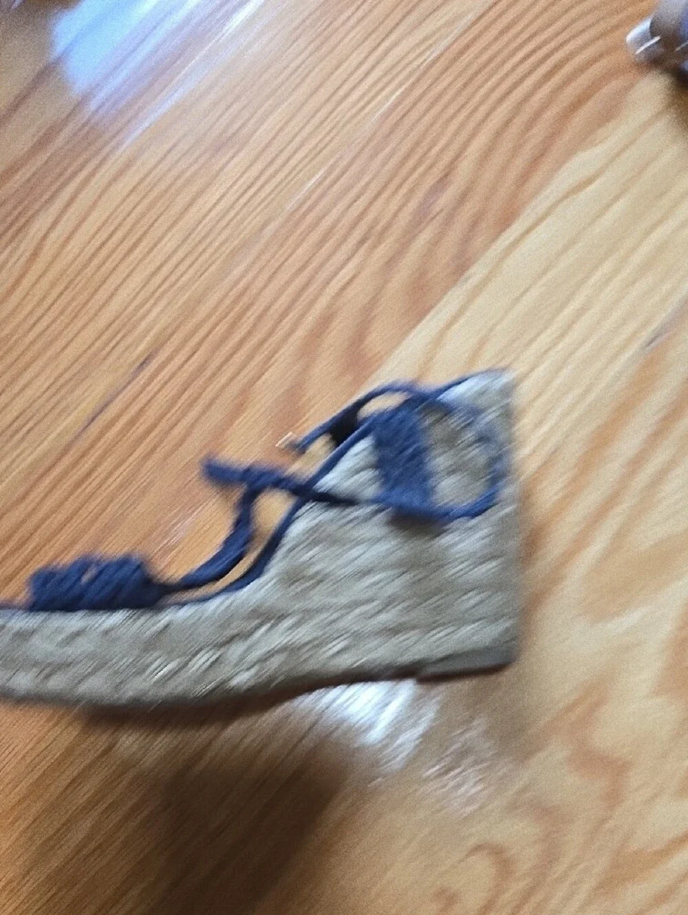Steve Madden Navy Braided Wedge Sandals